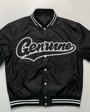 Genuine Letterman Jacket (BLACK/WHITE)